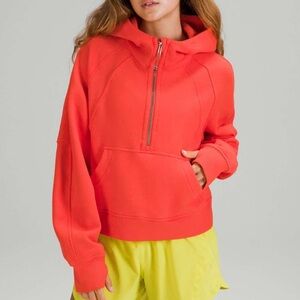 Lululemon Scuba Oversized 1/2 Zip Hoodie Red Size M/L